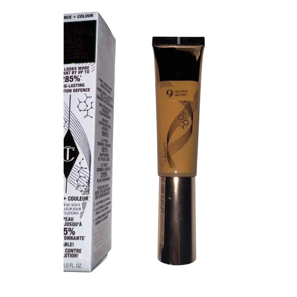 Charlotte Tilbury Beautiful Skin Foundation 9 Neutral Radiant 1 oz New Old Money